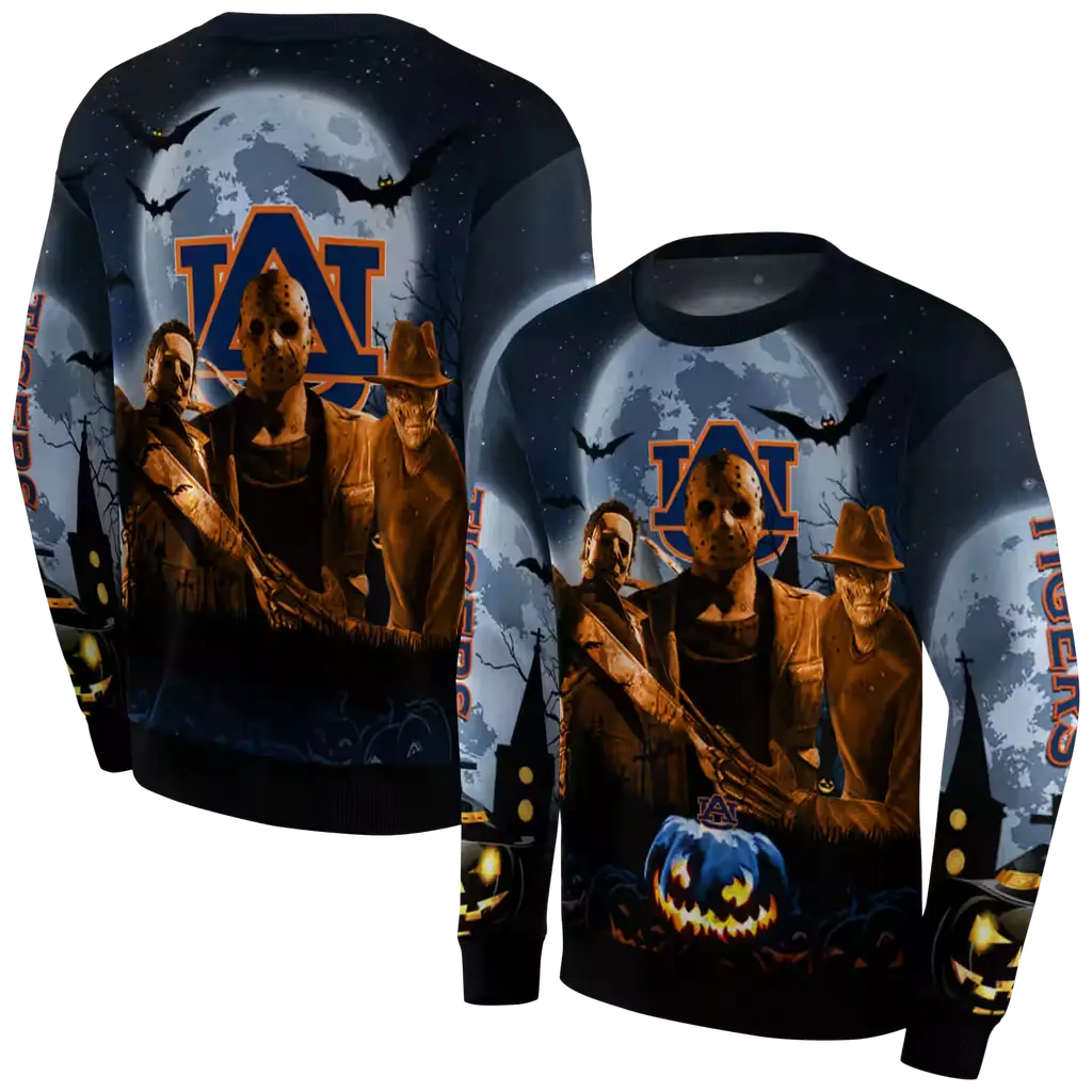 auburn tigers halloween vibes navy blue black hoodie premium grade auburn tigers halloween vibes navy blue black hoodie premium grade