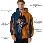 auburn tigers heartbeat graphic navy blue hoodie best selling