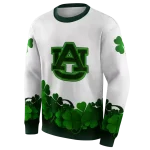 auburn tigers lucky motif white green hoodie best selling