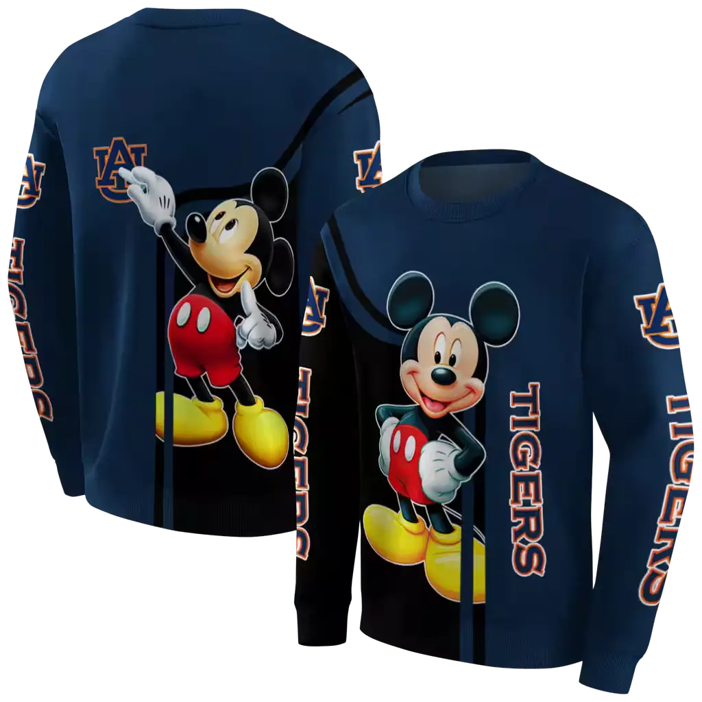 auburn tigers mickey mouse navy blue black hoodie premium grade auburn tigers mickey mouse navy blue black hoodie premium grade