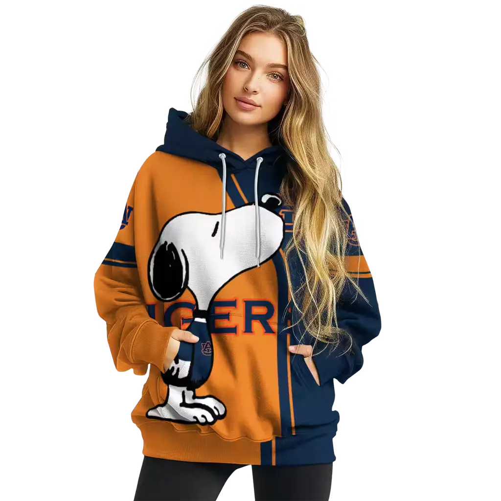 auburn tigers playful snoopy navy blue hoodie high quality auburn tigers playful snoopy navy blue hoodie high quality