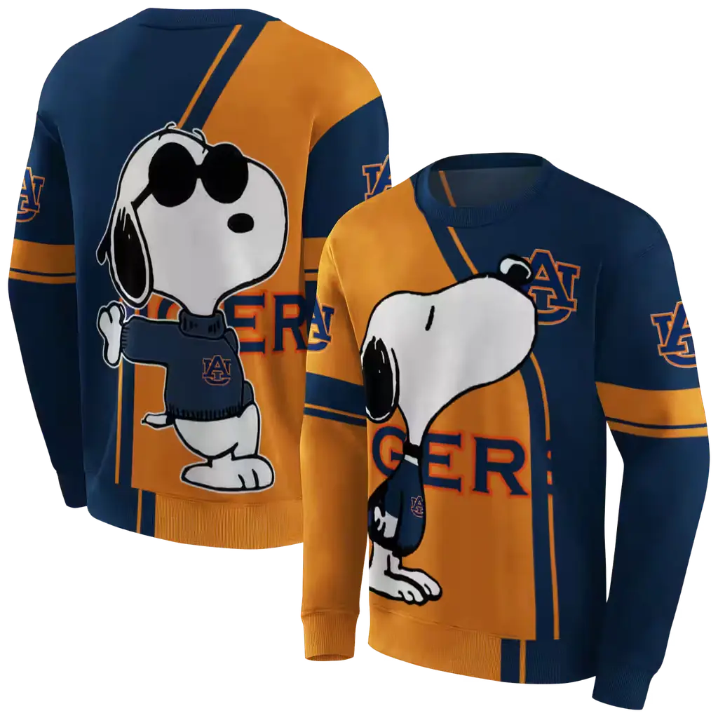 auburn tigers playful snoopy navy blue hoodie premium grade auburn tigers playful snoopy navy blue hoodie premium grade