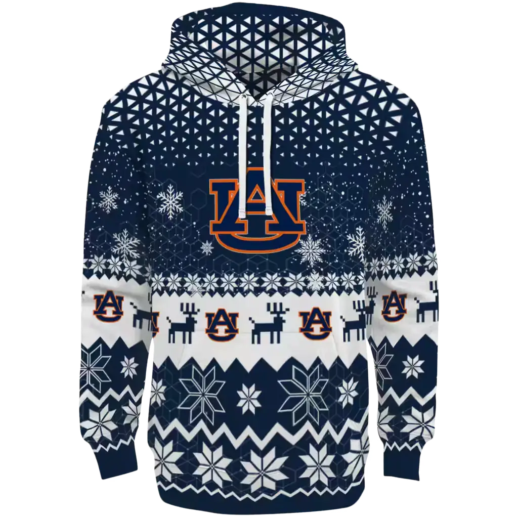 auburn tigers reindeer motif navy blue hoodie best selling auburn tigers reindeer motif navy blue hoodie best selling