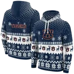 auburn tigers reindeer motif navy blue hoodie best selling
