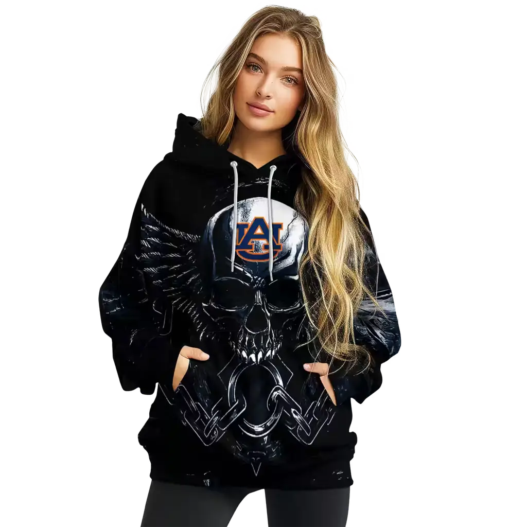 auburn tigers skull artwork navy blue black hoodie high quality auburn tigers skull artwork navy blue black hoodie high quality