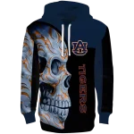 auburn tigers skull motif navy blue black hoodie best selling