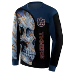 auburn tigers skull motif navy blue black hoodie best selling