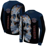 auburn tigers skull motif navy blue black hoodie best selling