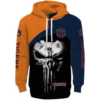 auburn tigers skull punisher orange black hoodie best selling