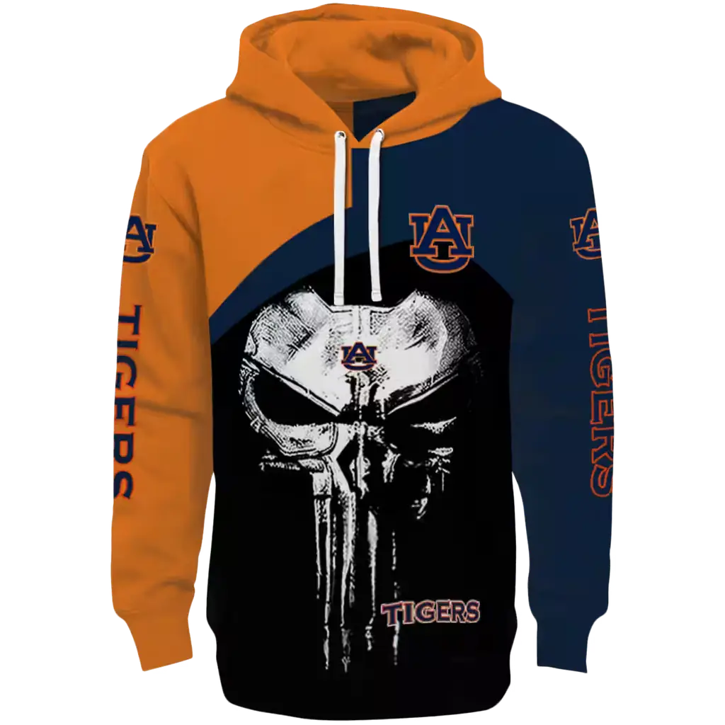 auburn tigers skull punisher orange black hoodie best selling auburn tigers skull punisher orange black hoodie best selling