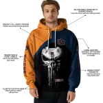 auburn tigers skull punisher orange black hoodie best selling