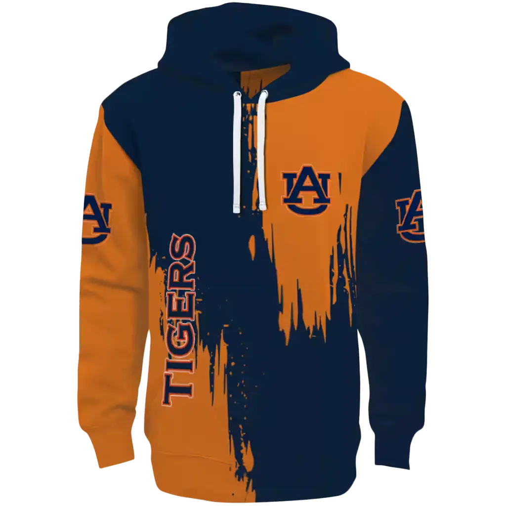 auburn tigers splatter effect navy blue hoodie best selling auburn tigers splatter effect navy blue hoodie best selling