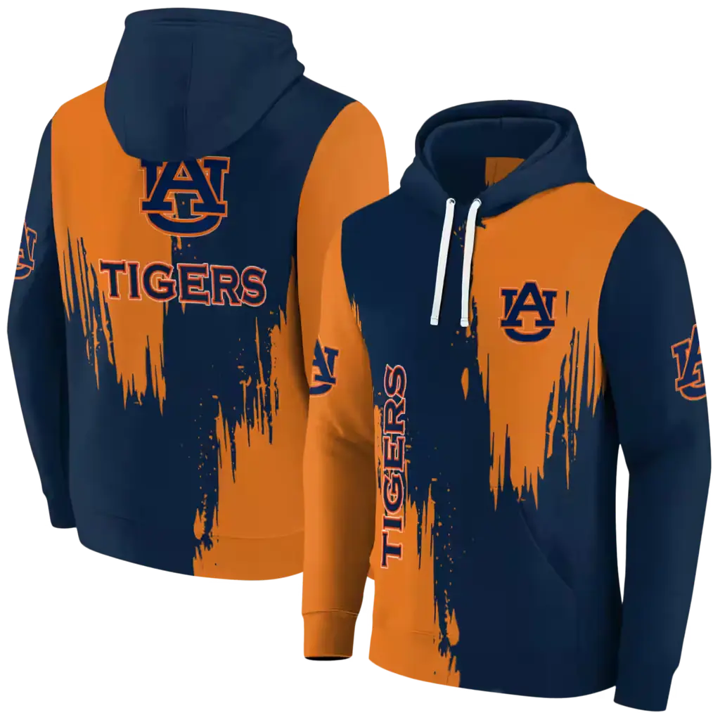 auburn tigers splatter effect navy blue hoodie fashion forward auburn tigers splatter effect navy blue hoodie fashion forward