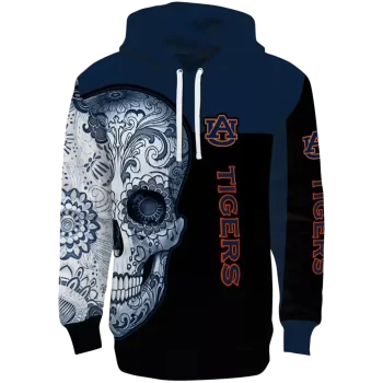 auburn tigers sugar skull navy blue black hoodie best selling