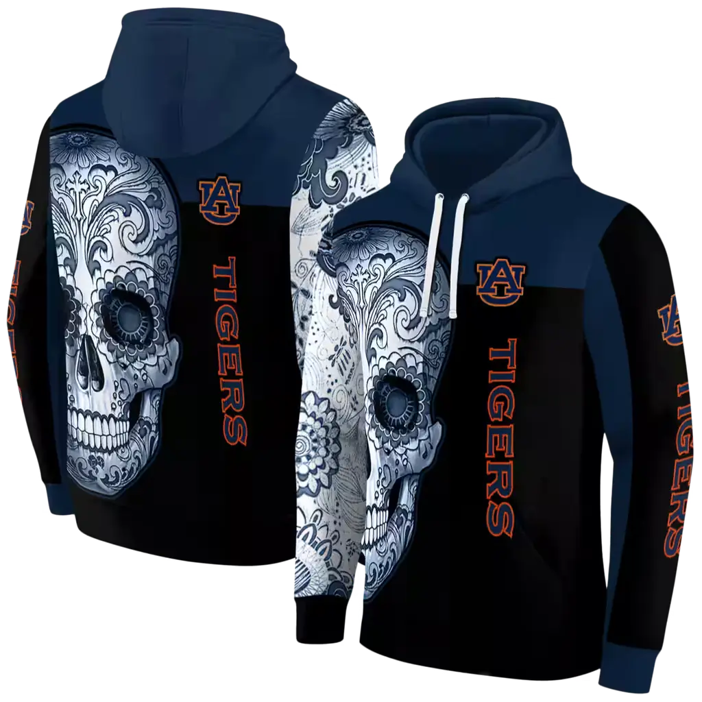 auburn tigers sugar skull navy blue black hoodie fashion forward auburn tigers sugar skull navy blue black hoodie fashion forward