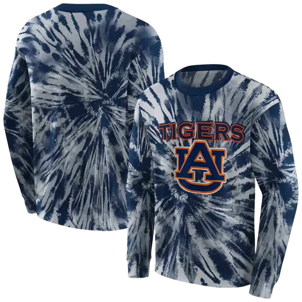 auburn tigers tie dye pattern navy blue hoodie premium grade auburn tigers tie dye pattern navy blue hoodie premium grade
