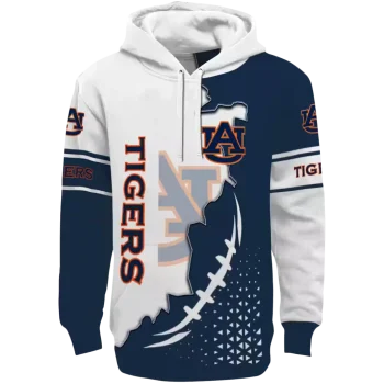 auburn tigers triangular pattern navy blue white hoodie best selling