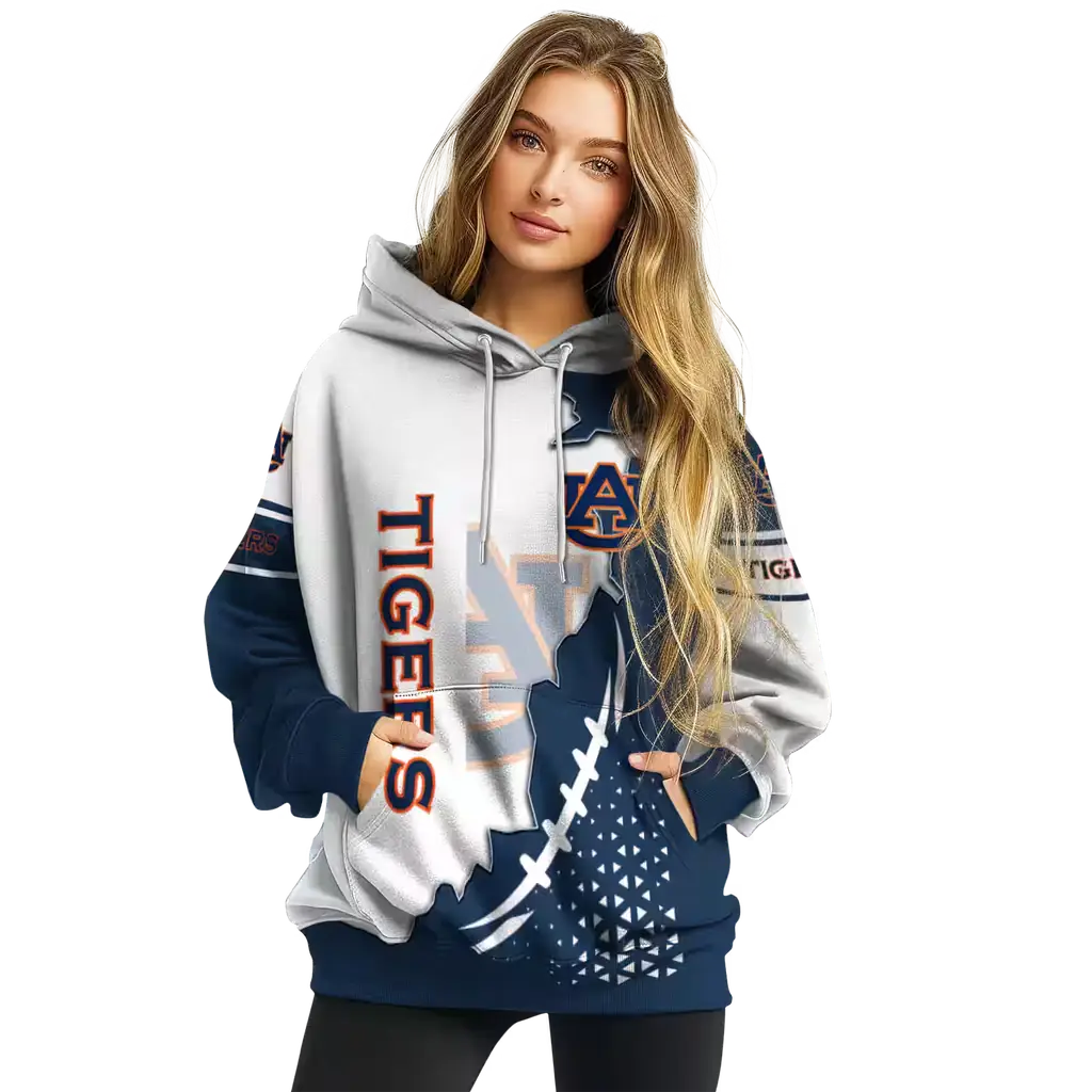 auburn tigers triangular pattern navy blue white hoodie high quality auburn tigers triangular pattern navy blue white hoodie high quality