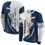 auburn tigers triangular pattern navy blue white hoodie best selling