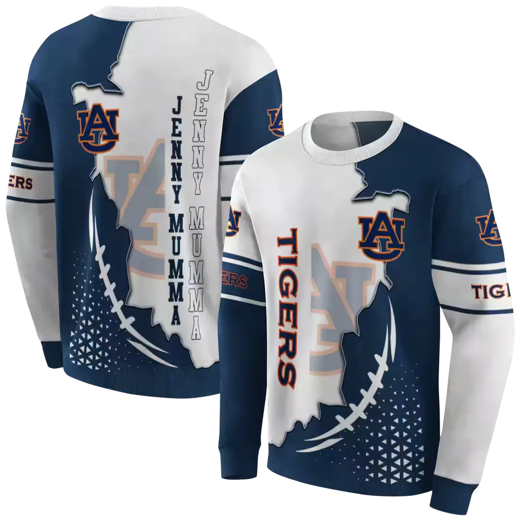 auburn tigers triangular pattern navy blue white hoodie premium grade auburn tigers triangular pattern navy blue white hoodie premium grade