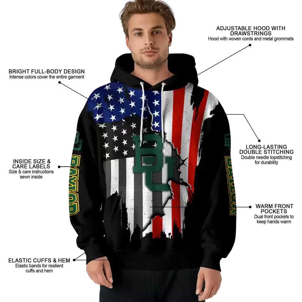 baylor bears american pride black hoodie latest model baylor bears american pride black hoodie latest model