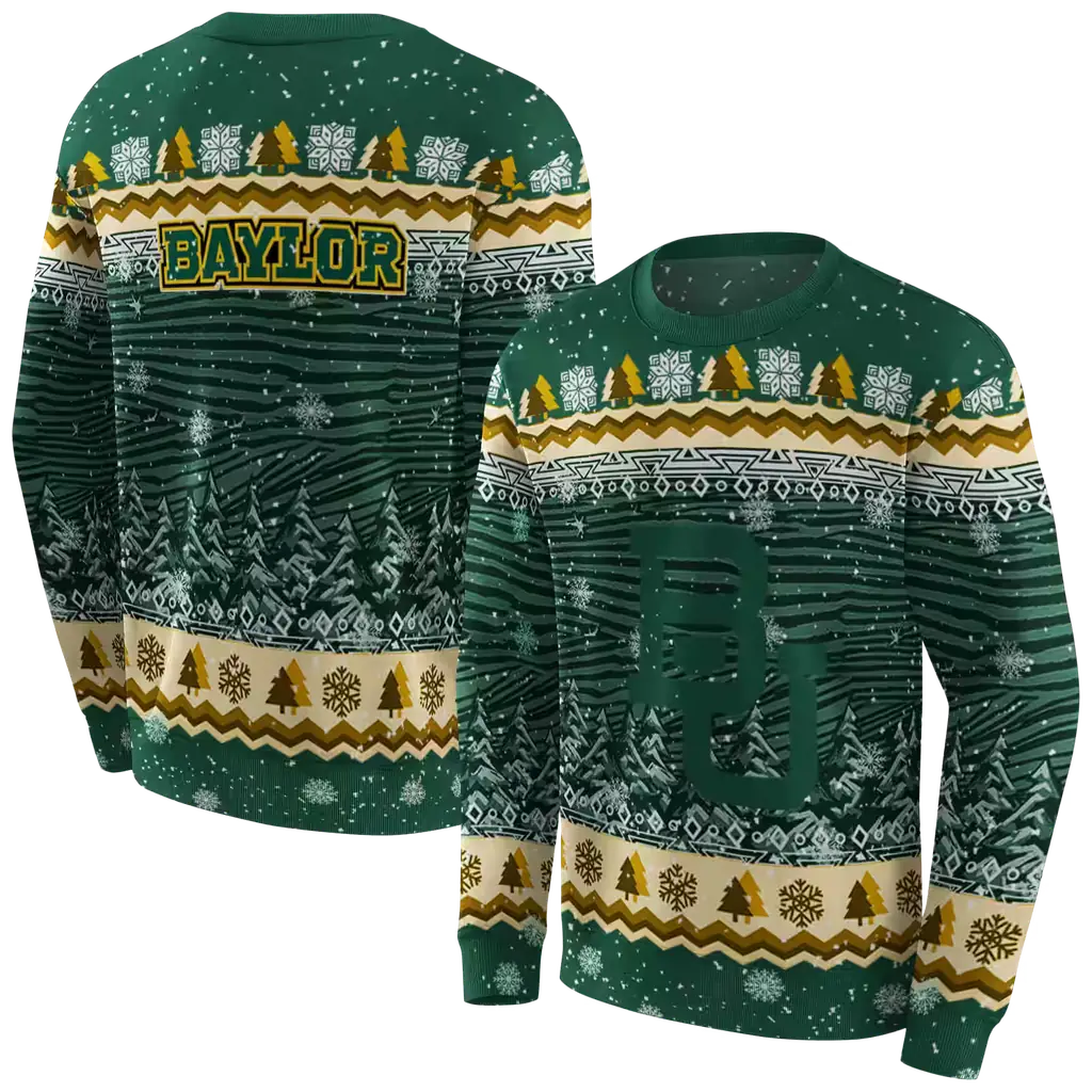 baylor bears christmas trees green hoodie premium grade baylor bears christmas trees green hoodie premium grade