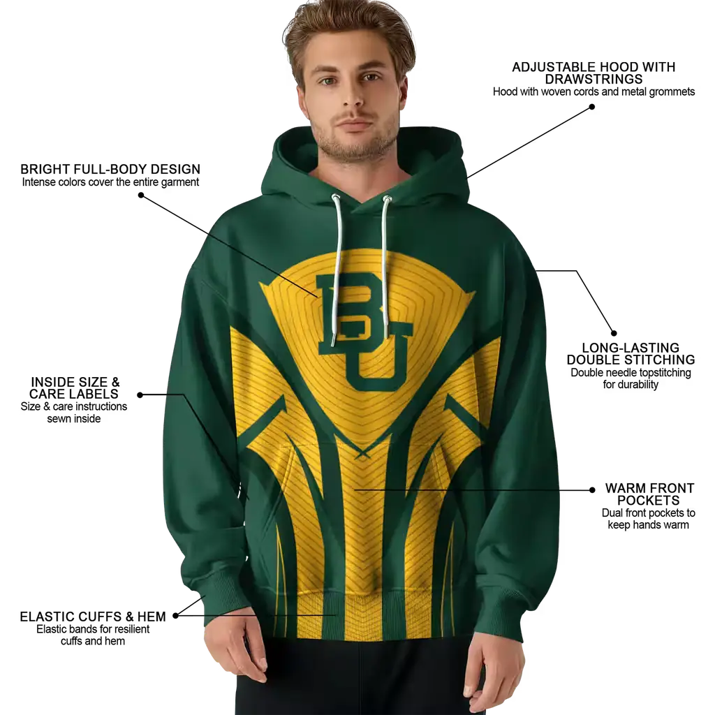 baylor bears concentric lines green black hoodie latest model baylor bears concentric lines green black hoodie latest model