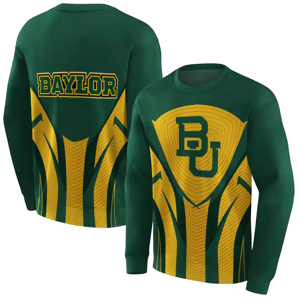 baylor bears concentric lines green black hoodie premium grade baylor bears concentric lines green black hoodie premium grade