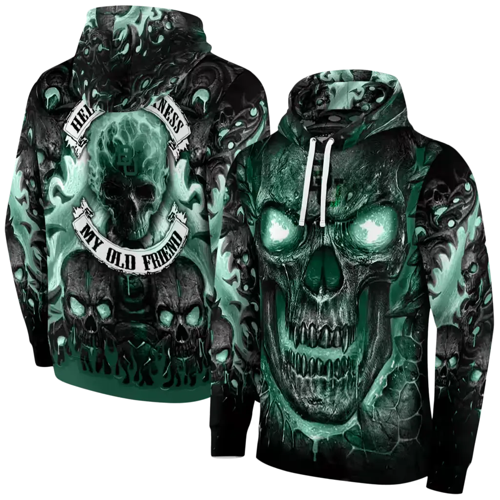 baylor bears demonic skull green black hoodie fashion forward baylor bears demonic skull green black hoodie fashion forward
