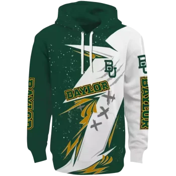 baylor bears dynamic slash green white hoodie best selling