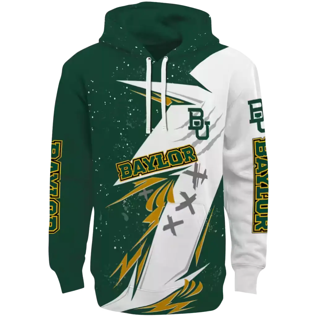 baylor bears dynamic slash green white hoodie best selling baylor bears dynamic slash green white hoodie best selling