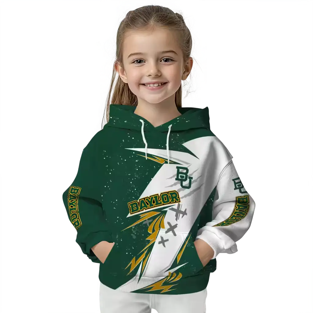 baylor bears dynamic slash green white hoodie top rated baylor bears dynamic slash green white hoodie top rated