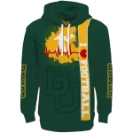 baylor bears football heartbeat green hoodie best selling
