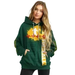 baylor bears football heartbeat green hoodie best selling