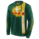 baylor bears football heartbeat green hoodie best selling