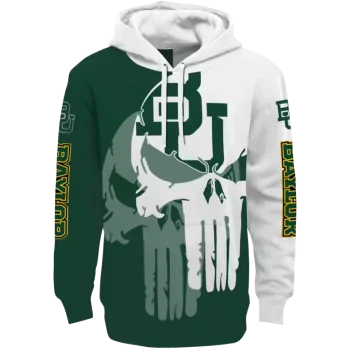 baylor bears graphic punisher green white hoodie best selling