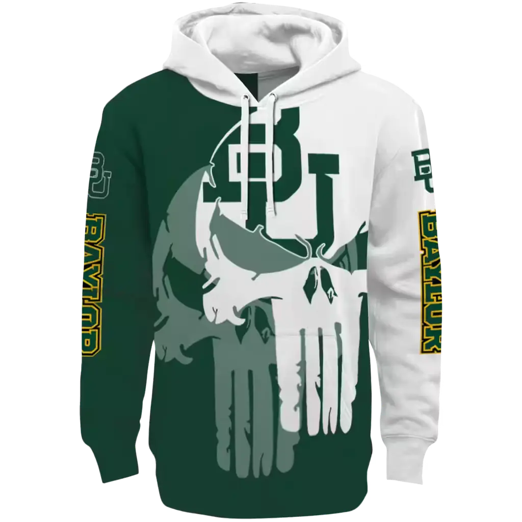 baylor bears graphic punisher green white hoodie best selling baylor bears graphic punisher green white hoodie best selling