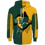 baylor bears heartbeat graphic green hoodie best selling