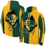 baylor bears heartbeat graphic green hoodie best selling