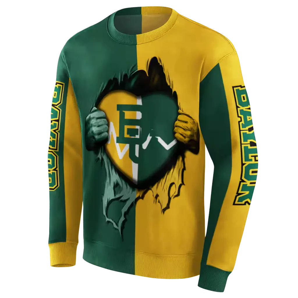 baylor bears heartbeat graphic green hoodie new arrival baylor bears heartbeat graphic green hoodie new arrival