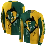 baylor bears heartbeat graphic green hoodie best selling