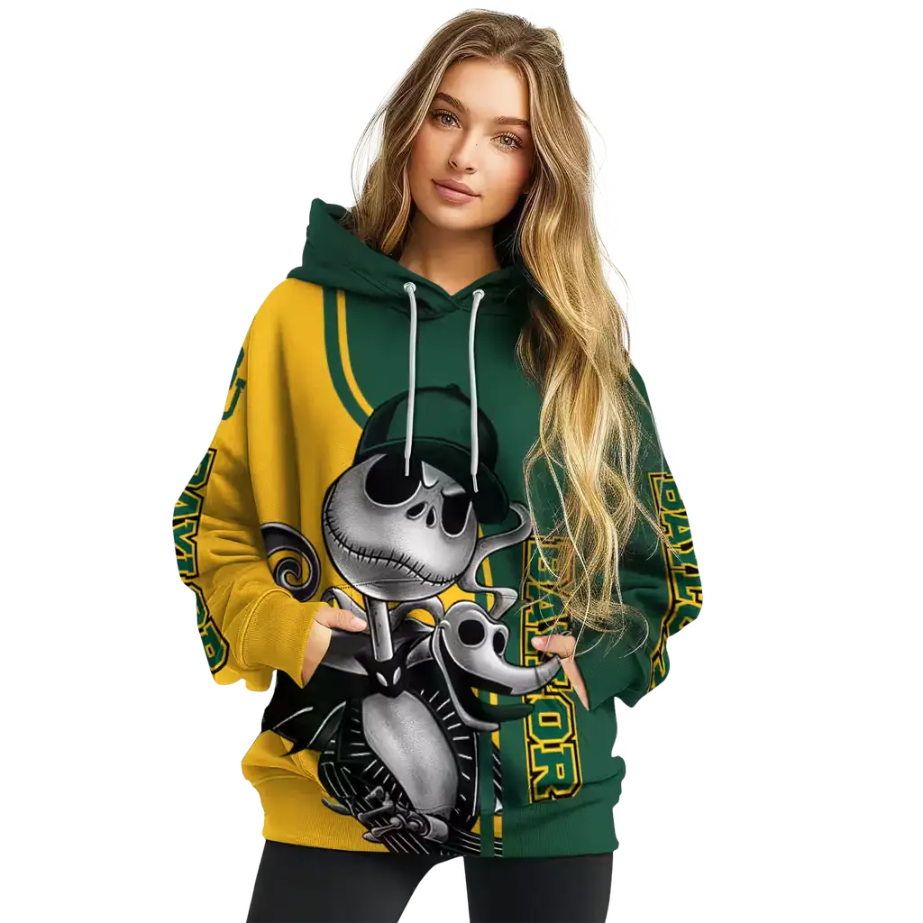 baylor bears jack skellington green hoodie high quality baylor bears jack skellington green hoodie high quality