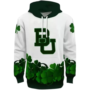 baylor bears lucky motif white green hoodie best selling