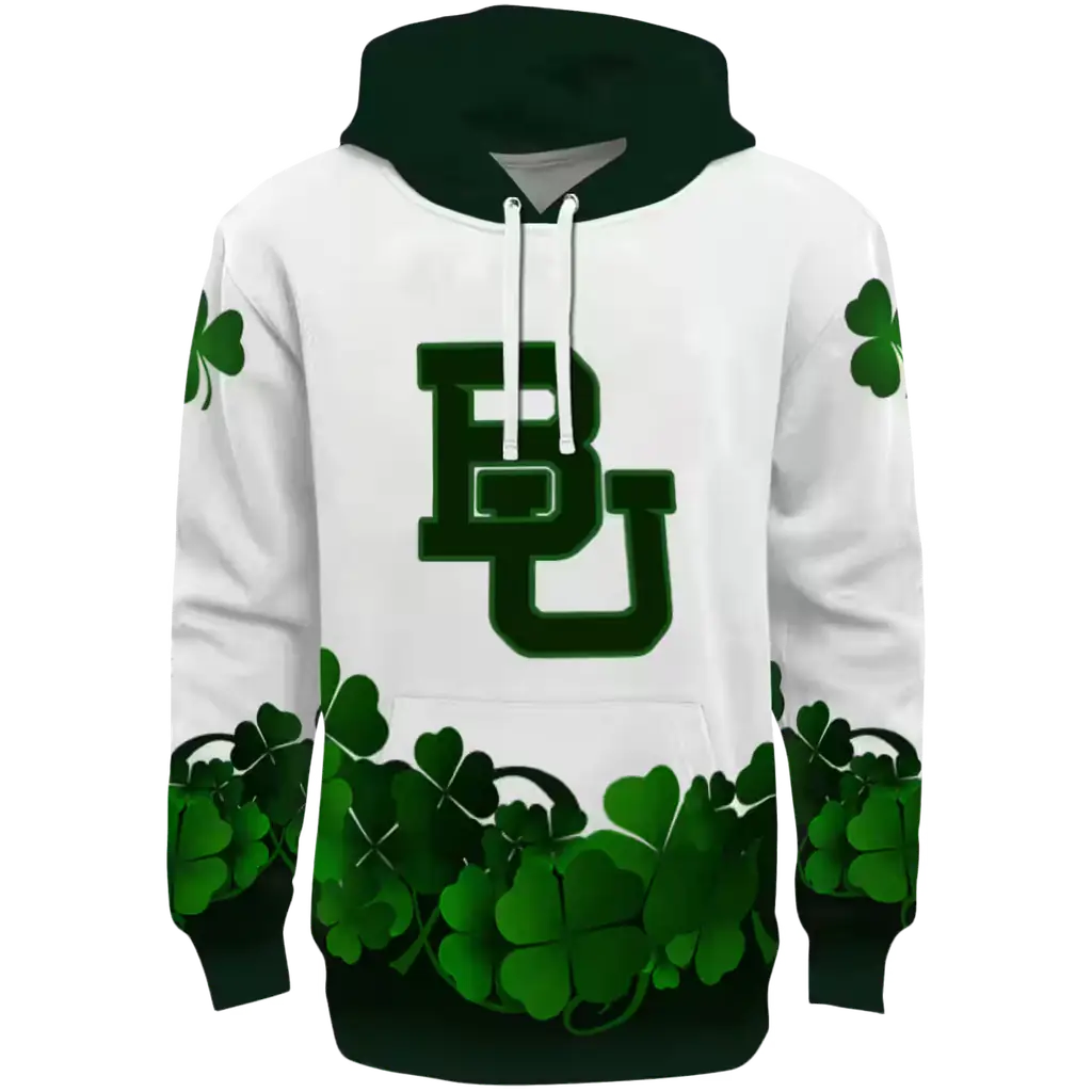 baylor bears lucky motif white green hoodie best selling baylor bears lucky motif white green hoodie best selling
