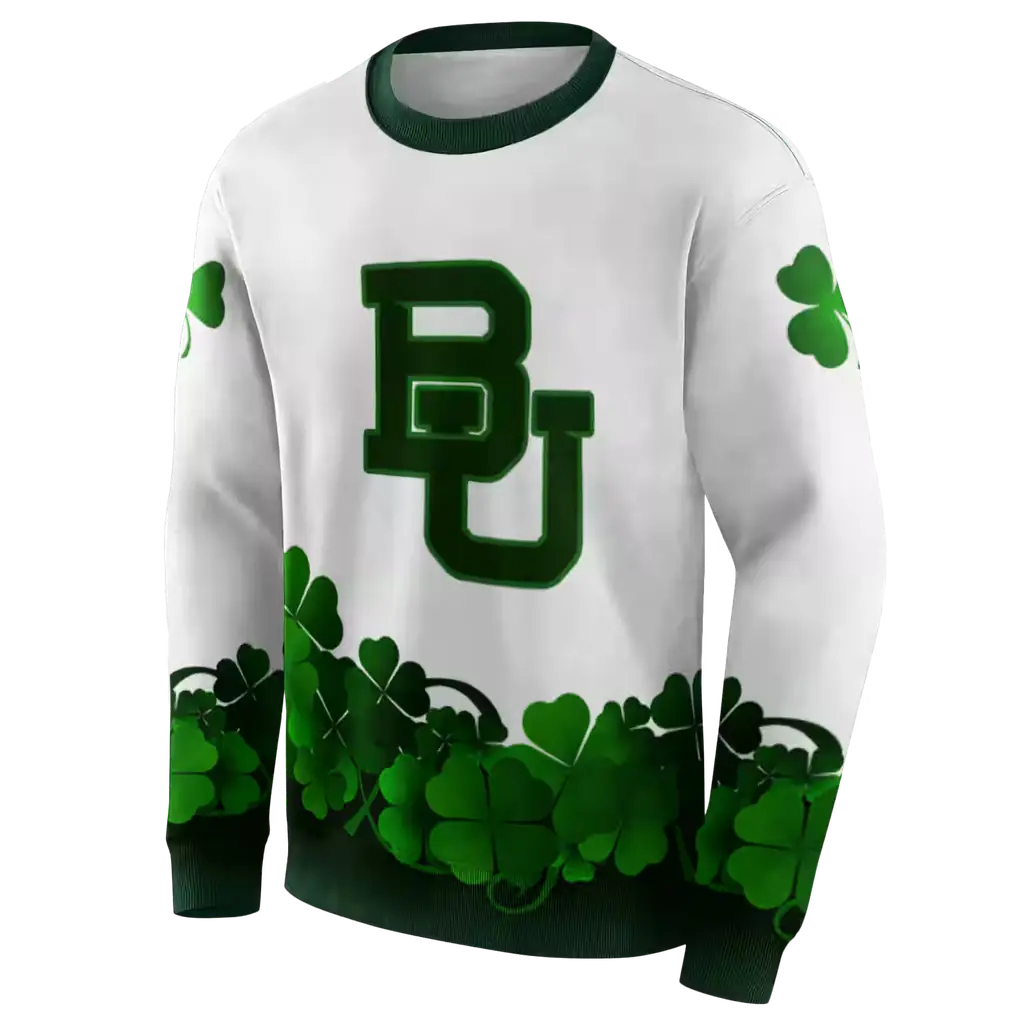 baylor bears lucky motif white green hoodie new arrival baylor bears lucky motif white green hoodie new arrival