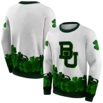 baylor bears lucky motif white green hoodie best selling