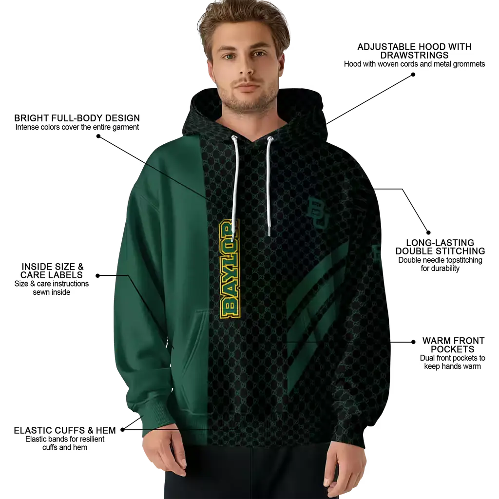 baylor bears monogram pattern green hoodie latest model baylor bears monogram pattern green hoodie latest model