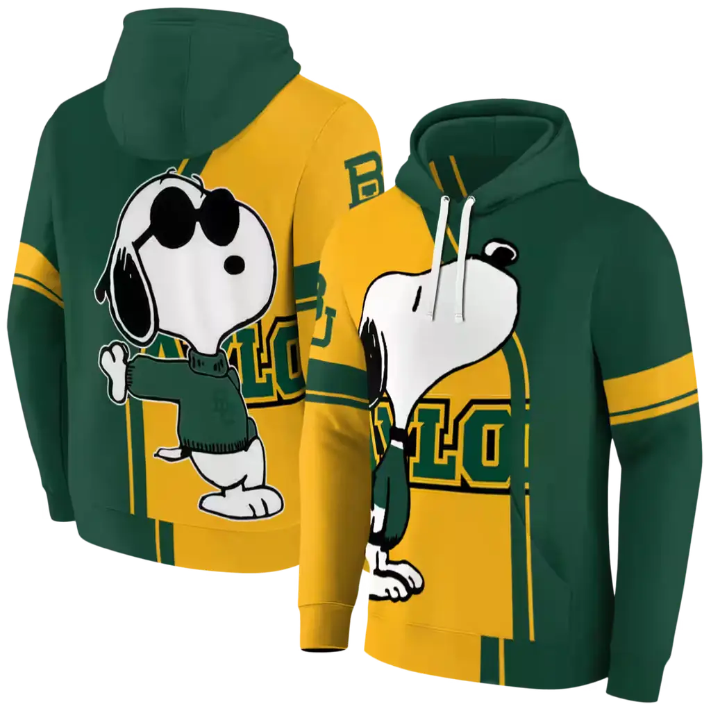 baylor bears playful snoopy green hoodie fashion forward baylor bears playful snoopy green hoodie fashion forward