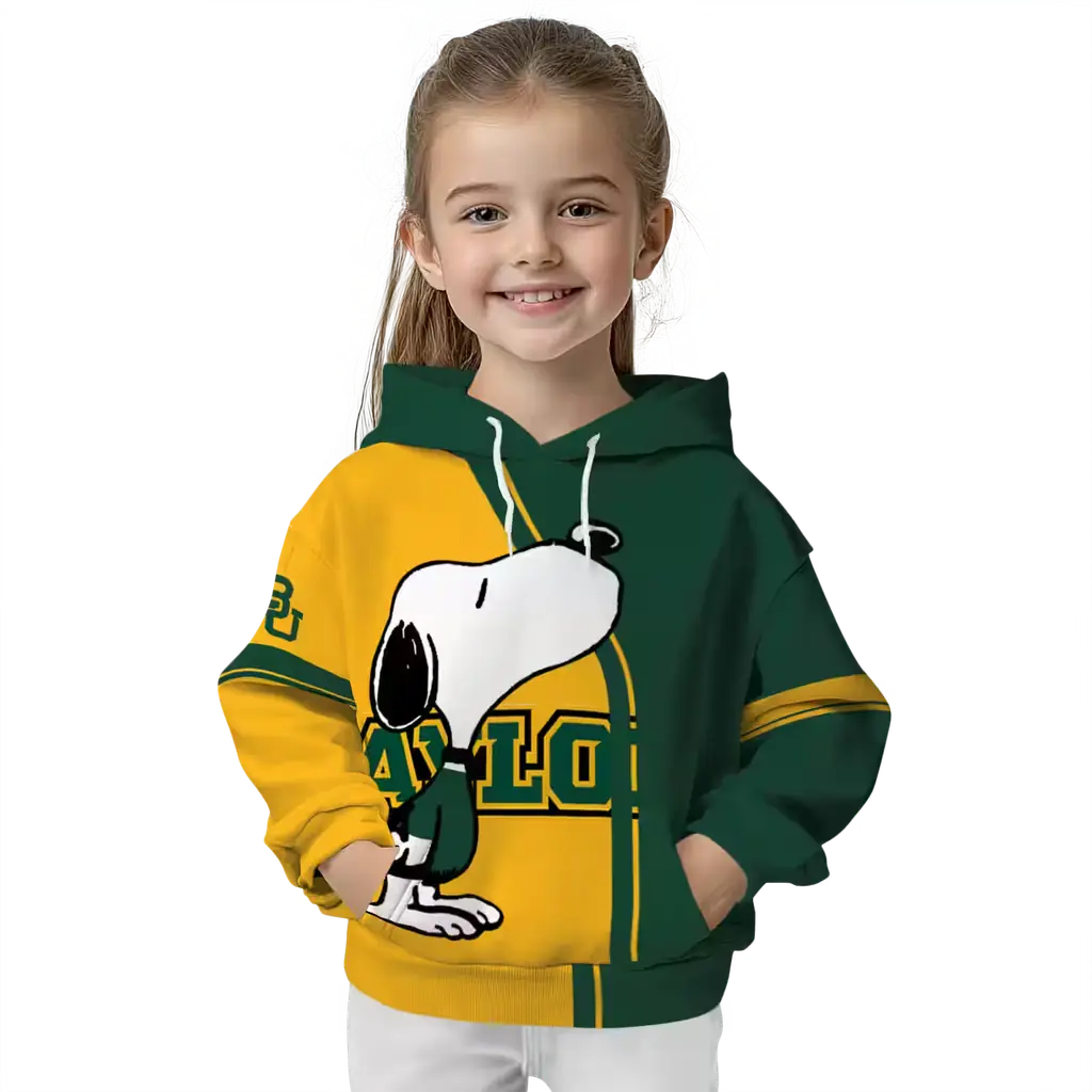 baylor bears playful snoopy green hoodie top rated baylor bears playful snoopy green hoodie top rated