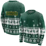 baylor bears reindeer motif green hoodie best selling